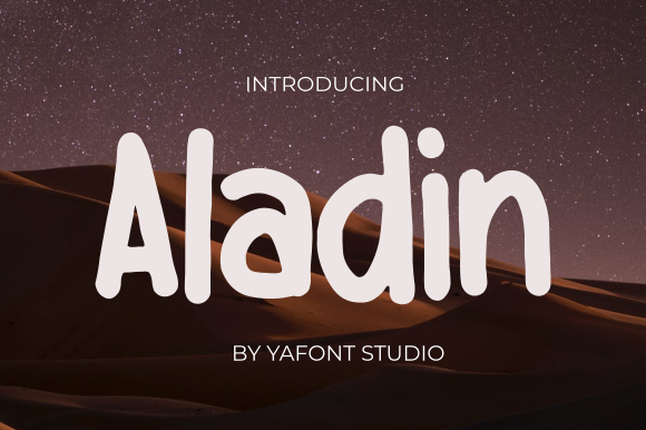 Aladin: A Vibrant Display Font for Bold Branding