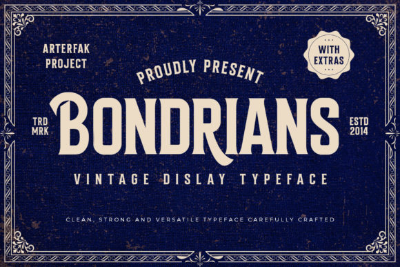 Bondrians: The Vintage Display Font for Bold Campaigns