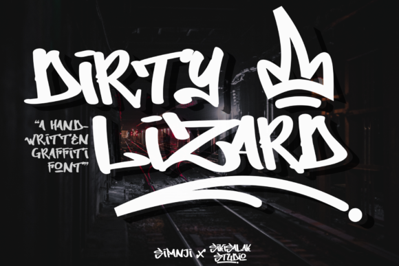Dirty Lizard Graffiti: A Bold Display Font for Makers