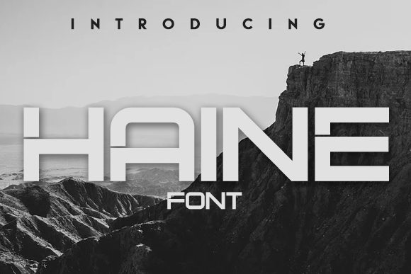 Haine: A Techno Display Font for Web Design