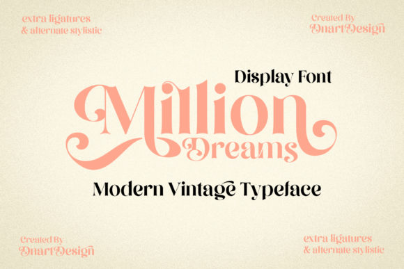 Million Dreams: A Bold Display Font Review