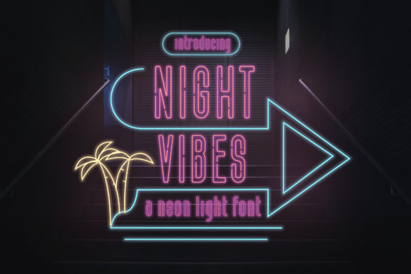 Night Vibes: A Neon Display Font for Modern Web Design