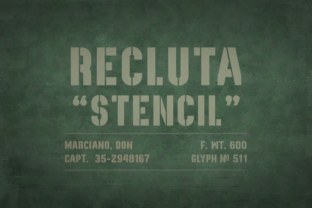 Recluta: A Bold Stencil Font for Impactful Campaigns