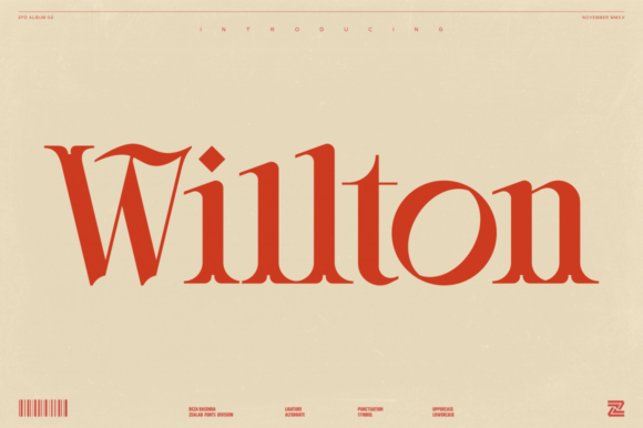Willton: A Modern Display Font for Editorial Design